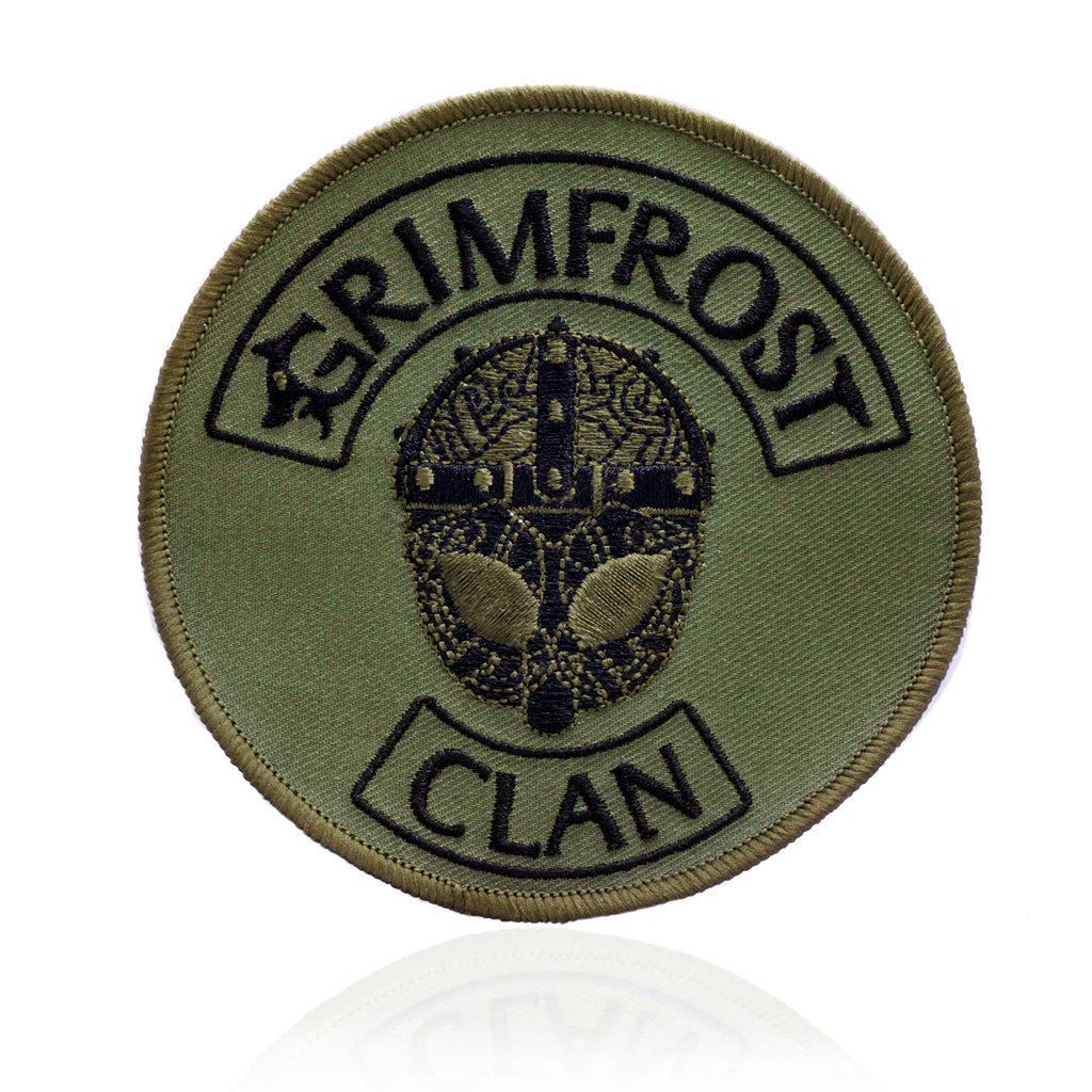 Patches - Grimfrost Clan Patch, Embroidered, Army Green - Grimfrost.com