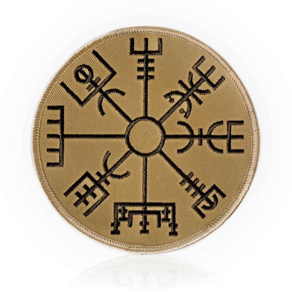 Patches - Vegvisir Patch, Embroidered, Desert - Grimfrost.com