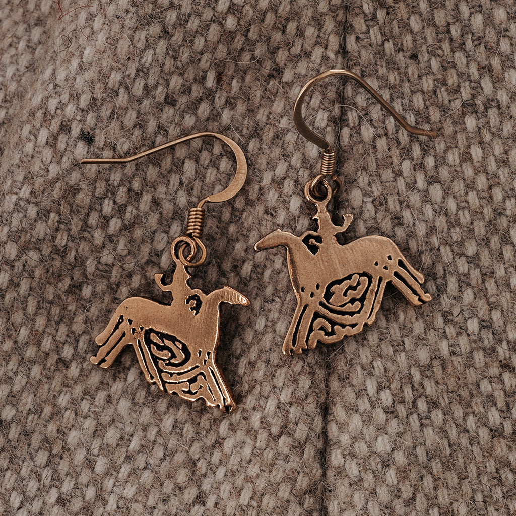 Earrings - Sleipnir Earrings, Bronze - Grimfrost.com