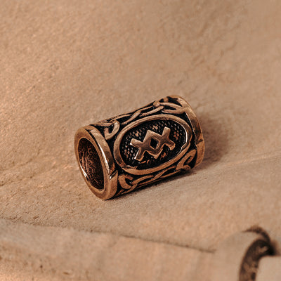 Beard Rings - Ingwaz Beard Ring, Bronze - Grimfrost.com