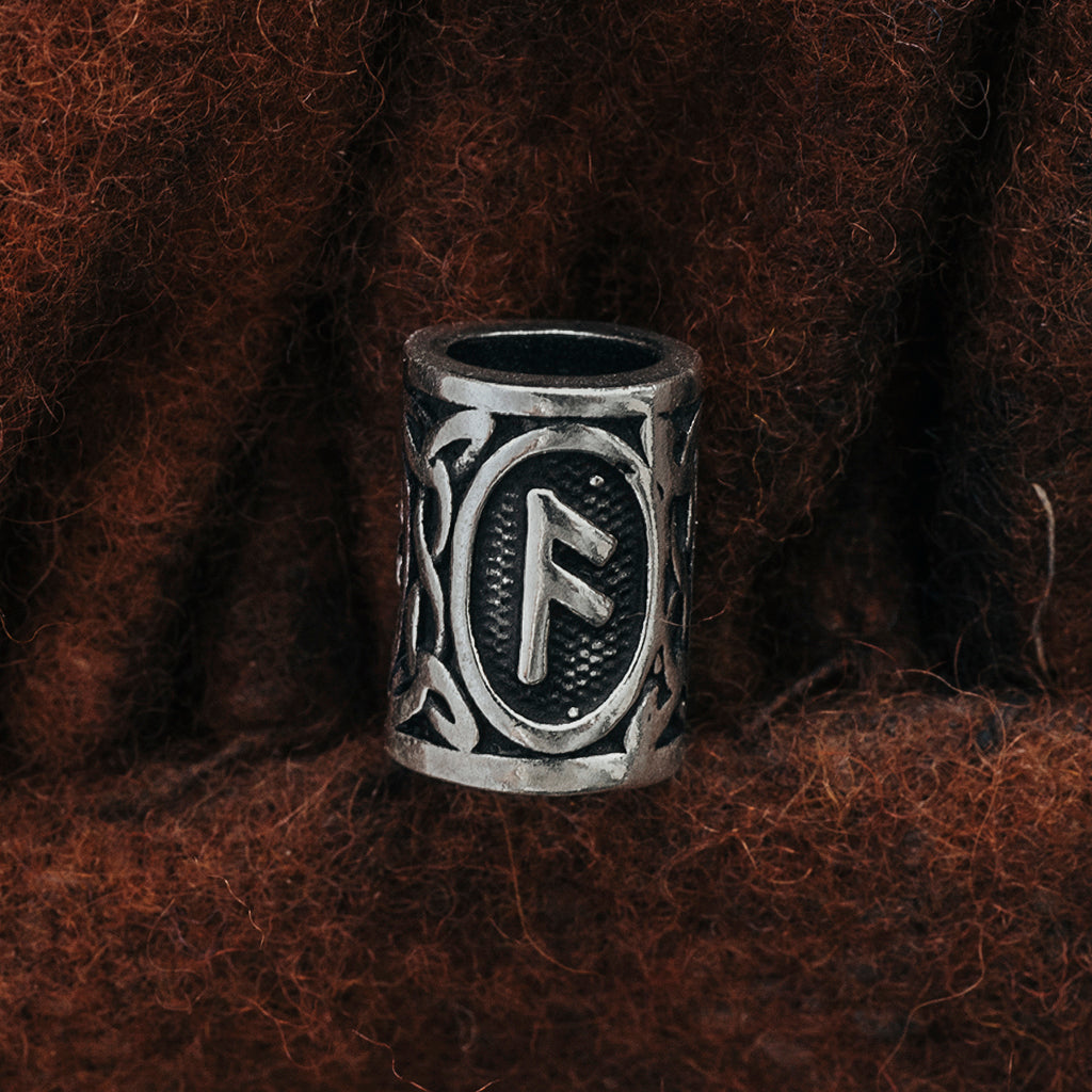 Beard Rings - Anzus Beard Ring, Silver - Grimfrost.com