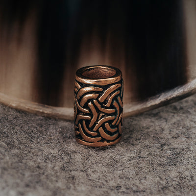 Beard Rings - Knotwork Beard Ring, Bronze - Grimfrost.com