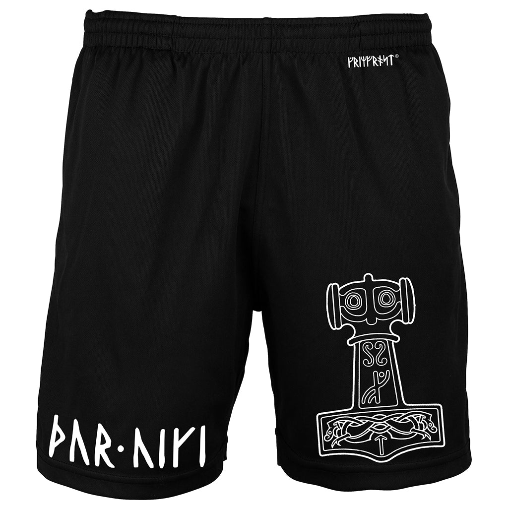 Shorts - Gym Shorts, Thor, Black - Grimfrost.com