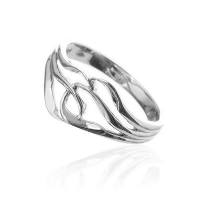  - Entangled Ring, Silver - Grimfrost.com
