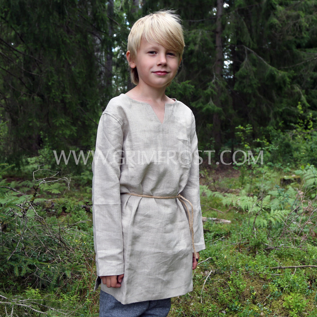 Kids Linen Tunic, Natural – Grimfrost