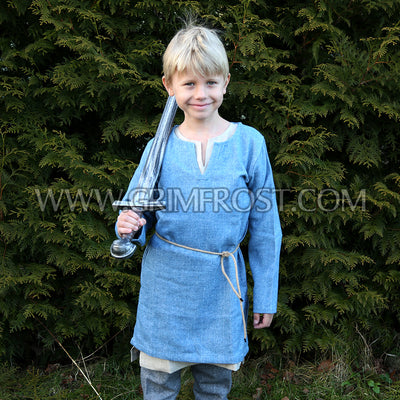Kids Viking Wear - Kids Linen Tunic, Natural - Grimfrost.com