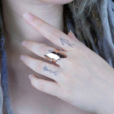 Valkyrie Wings Ring, Rose Gold