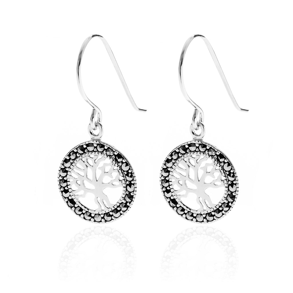  - Nine Worlds Earrings, Silver - Grimfrost.com