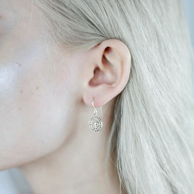Nine Worlds Earrings, Silver