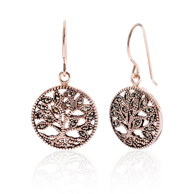 - Life Earrings, Rose Gold - Grimfrost.com