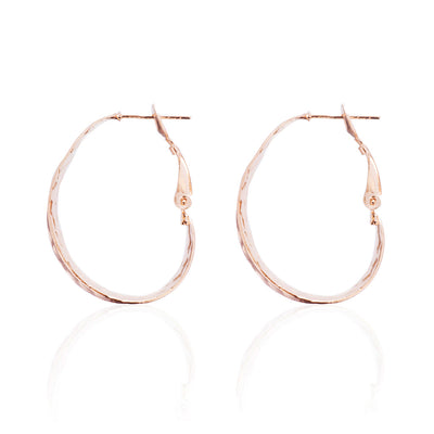  - Banded Earrings, Rose Gold - Grimfrost.com