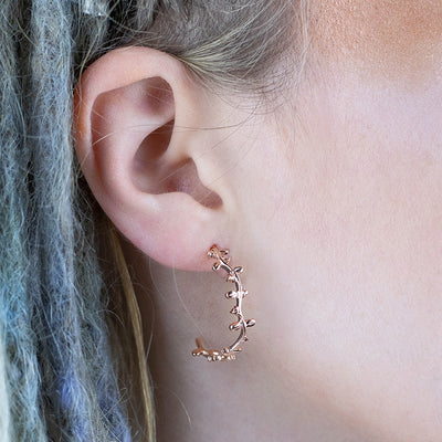 Bjarkan Earrings, Rose Gold