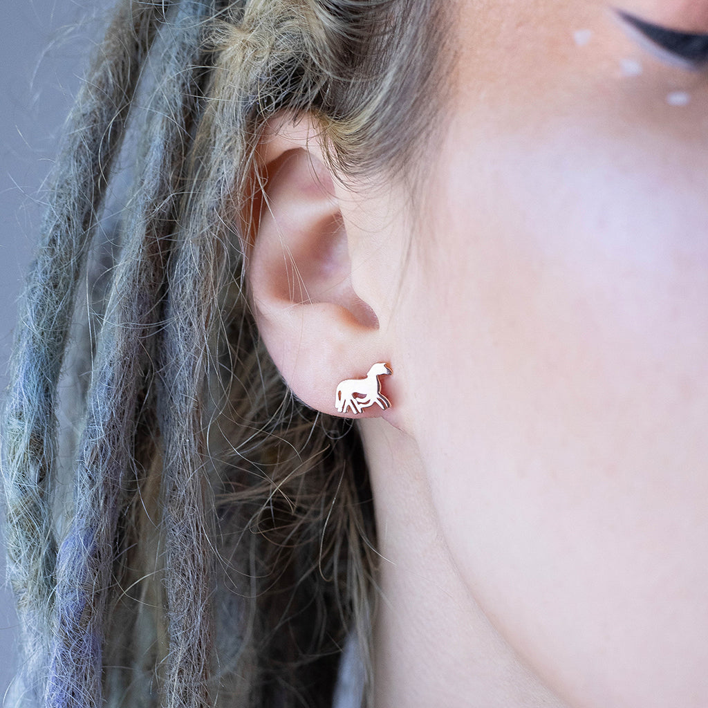 Sleipnir Earrings, Rose Gold
