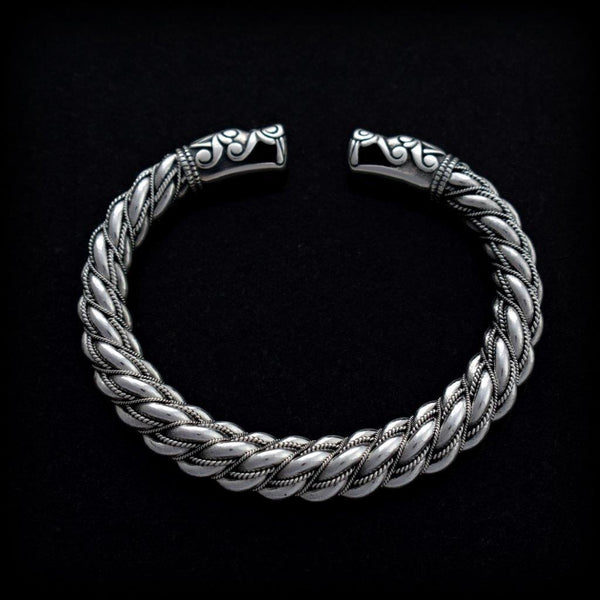 Premium Thick Gotland Armring, Silver – Grimfrost