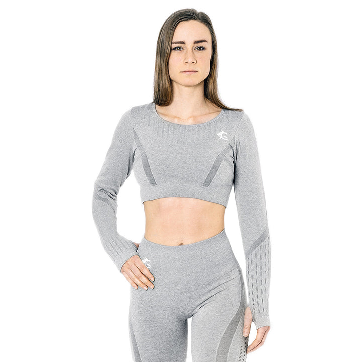 Crop Top, Vented, Grey – Grimfrost