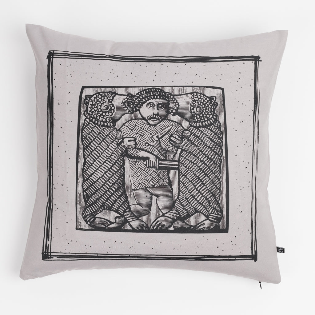 Pillow Cover 1, Torslunda Collection, Grey