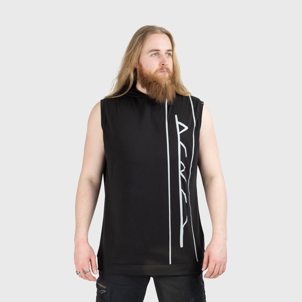 Premium Sleeveless Hoodie, Thor Viki, Black – Grimfrost
