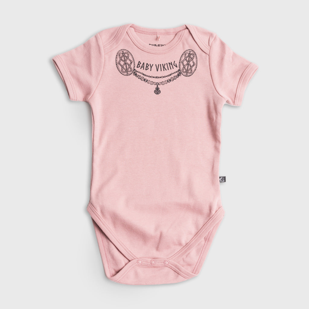 Baby Bodysuit, Viking Girl, Pink