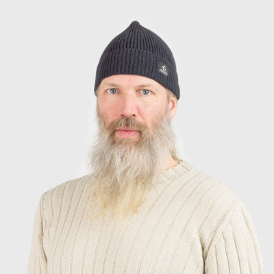 Grimfrost Watch Cap, Black Merino Wool