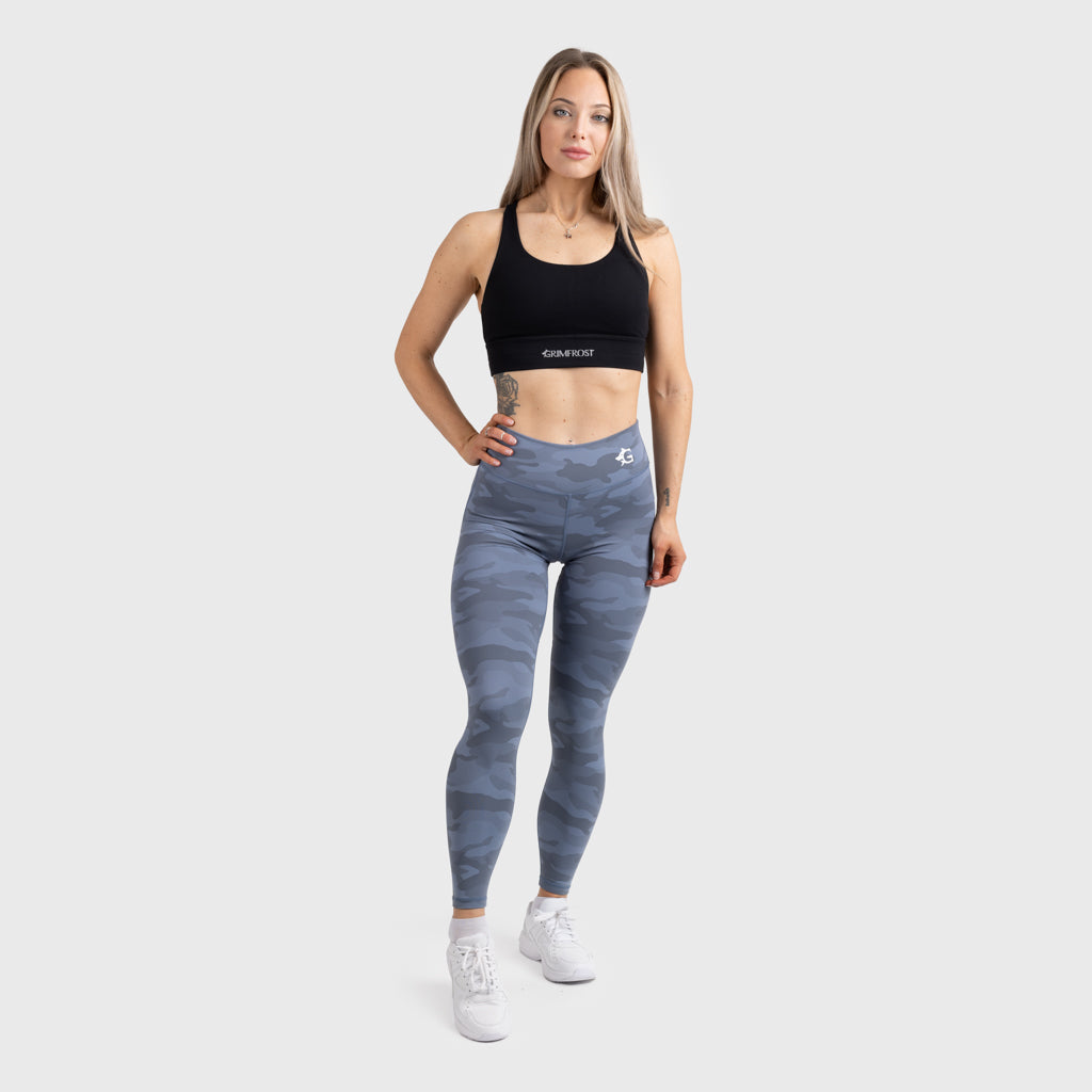 Camo Leggings, Blue