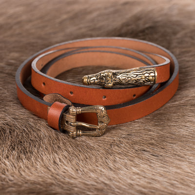 Viking Leather Belt, Iron Ring – Grimfrost