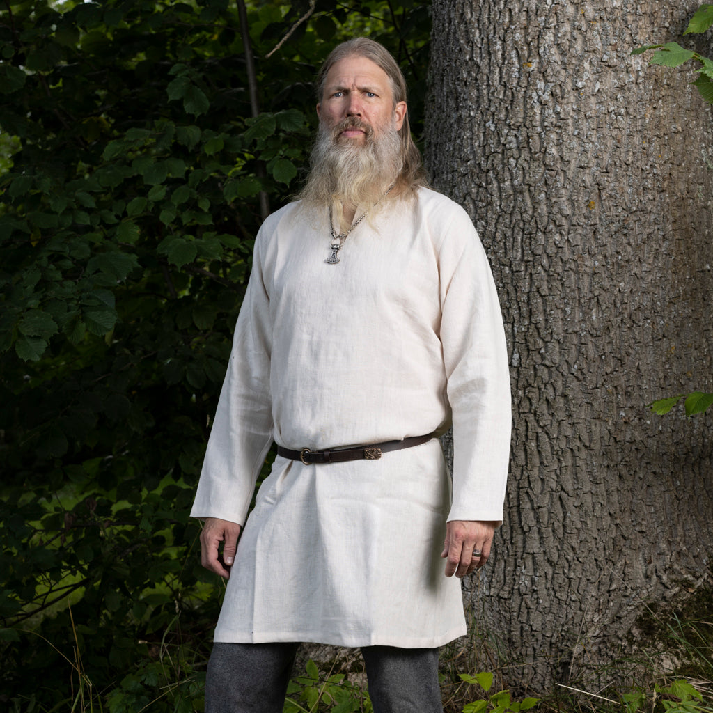 Viking Linen Tunic, Bleached – Grimfrost