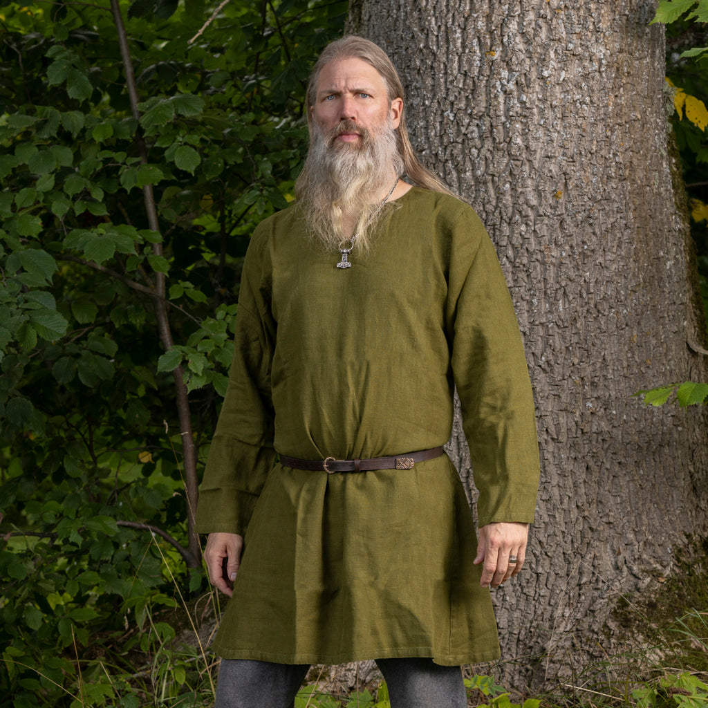 Viking Linen Tunic, Green – Grimfrost