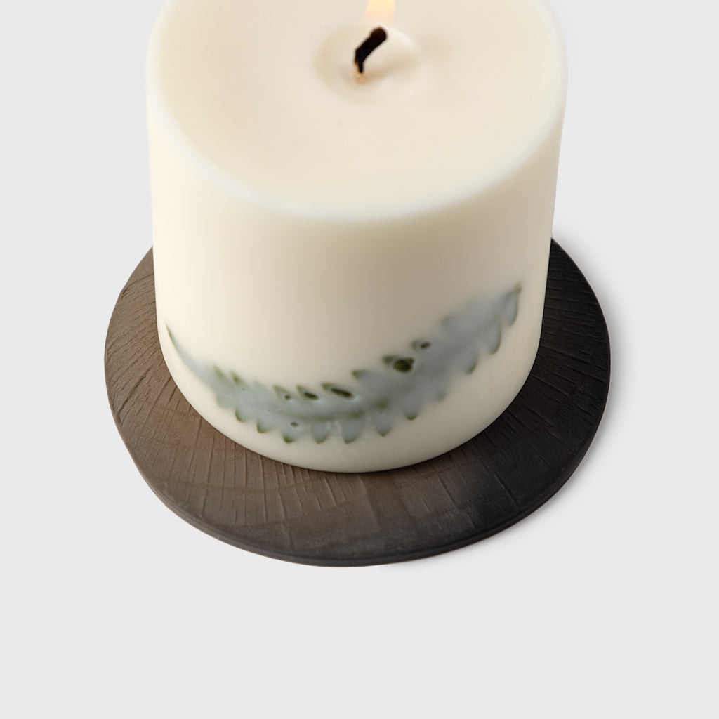 Candle Holder, Smoked Pottery