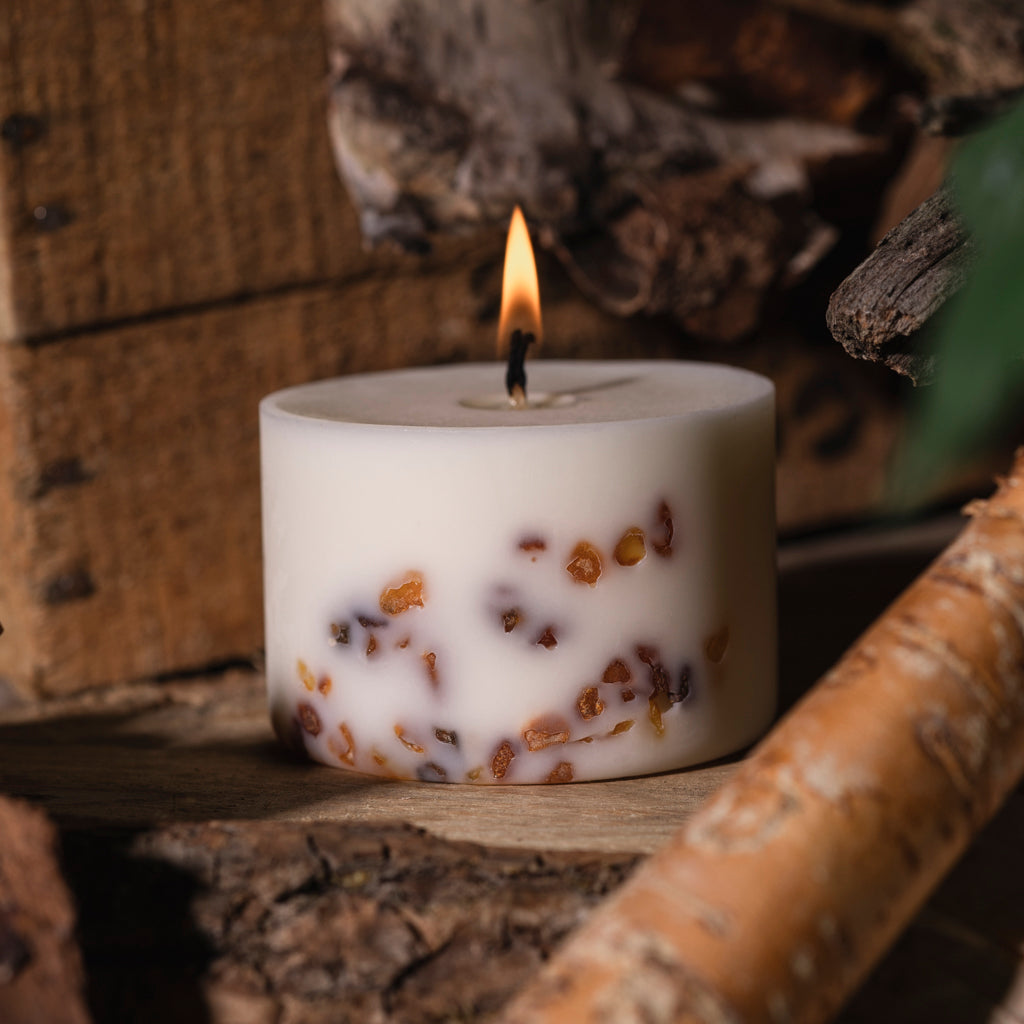 Soy Wax Candle, Amber Pine, Small
