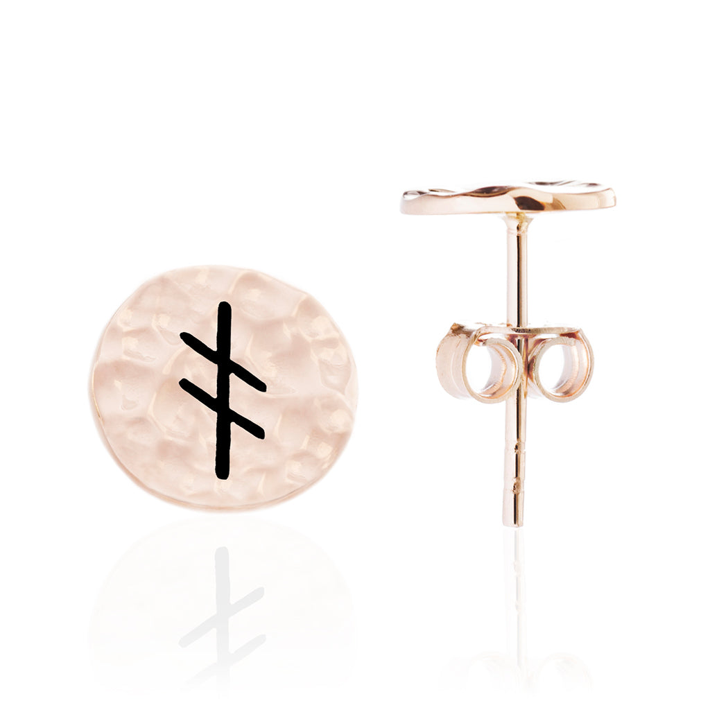 Choose Your Rune Earrings, Rose Gold – Grimfrost