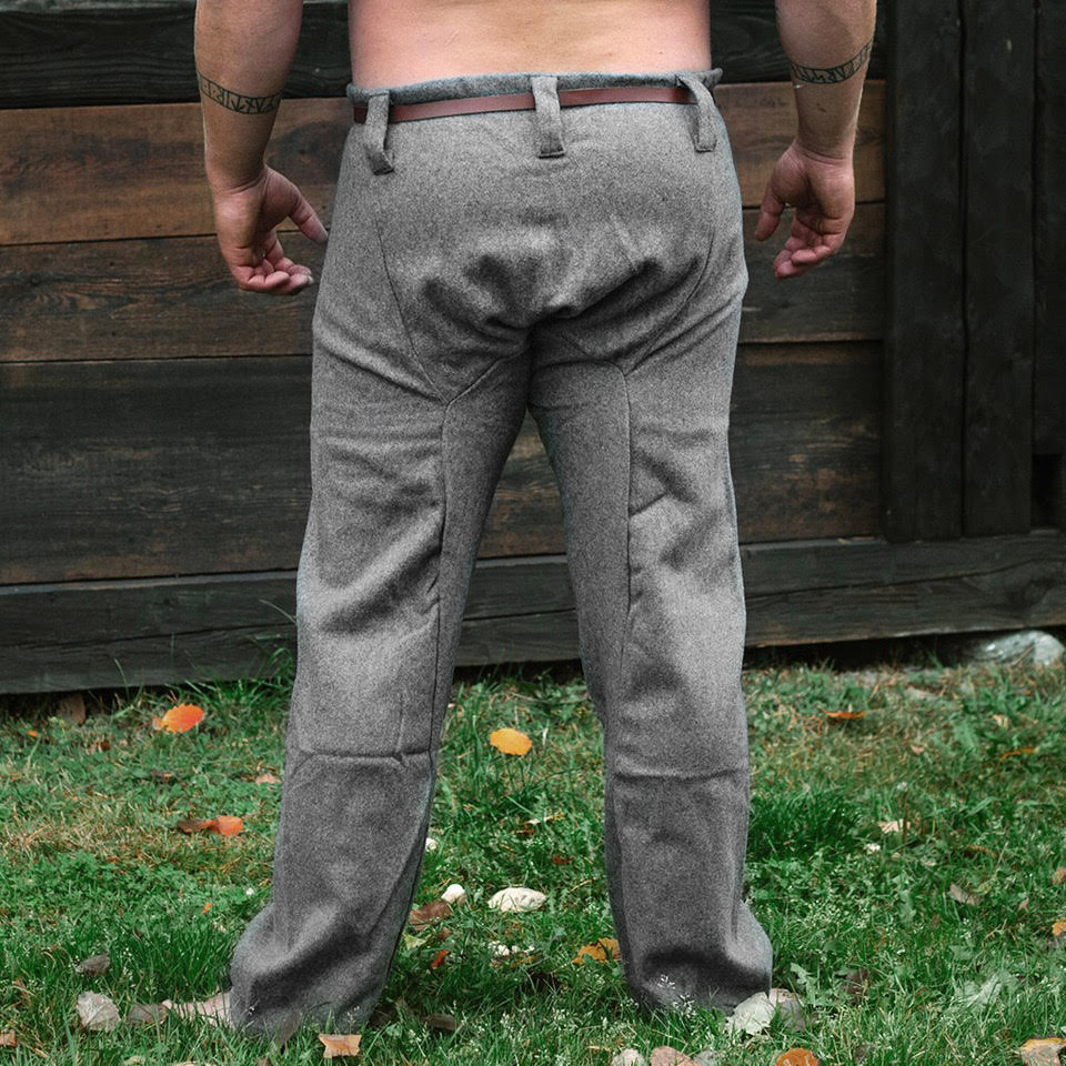 Viking Wool Trousers, Grey – Grimfrost